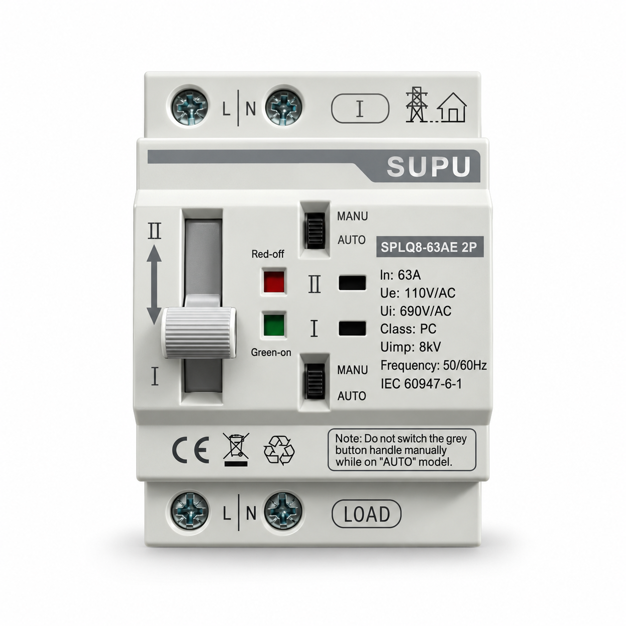 ATS 2Pole 63A 110V